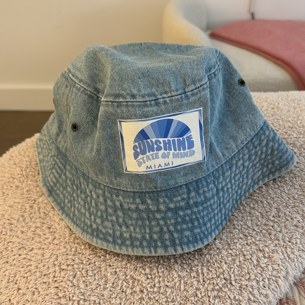 Sunshine State of Mind Miami Denim Bucket Hat - Picture 2 of 3